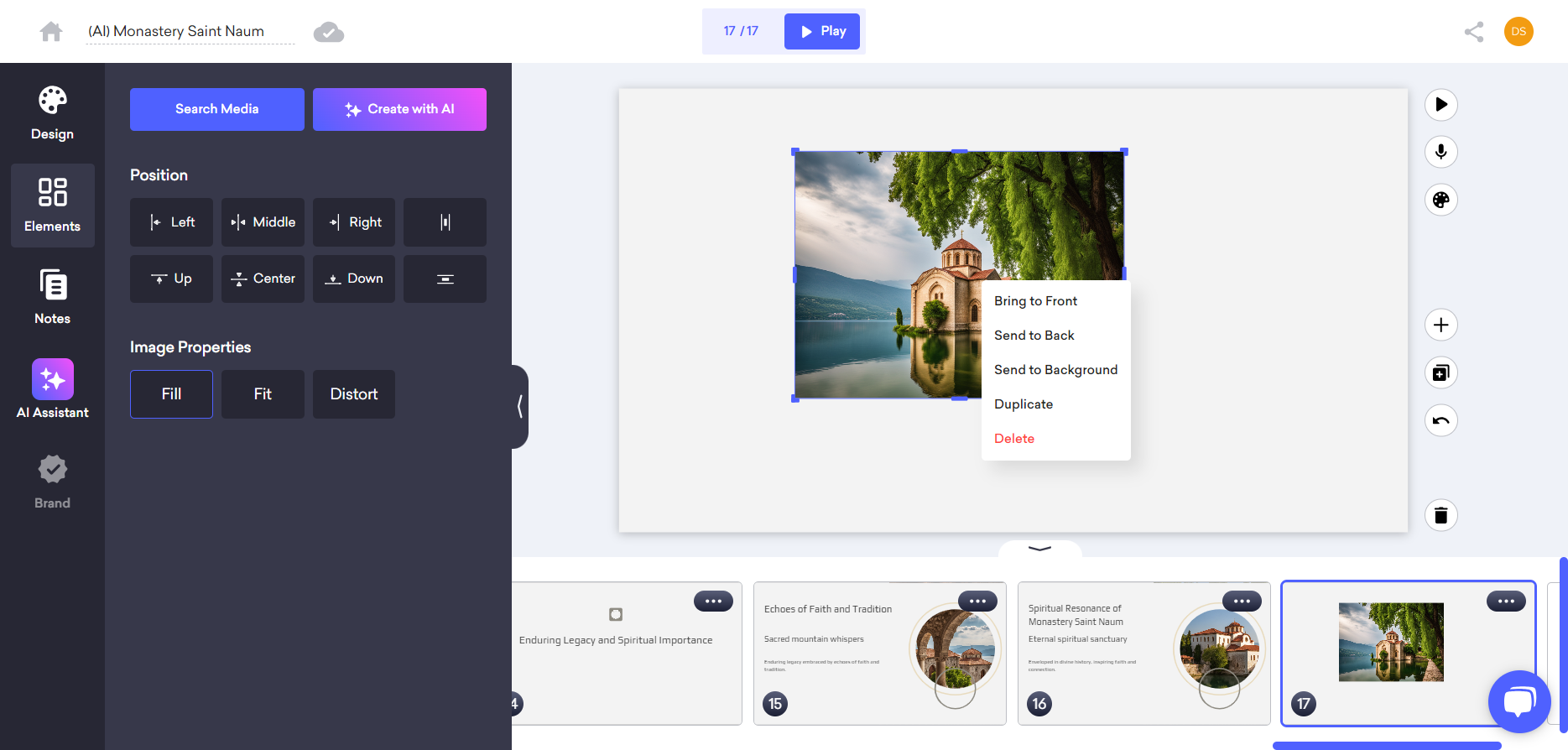 Add images, GIFs, icons, or videos | Decktopus